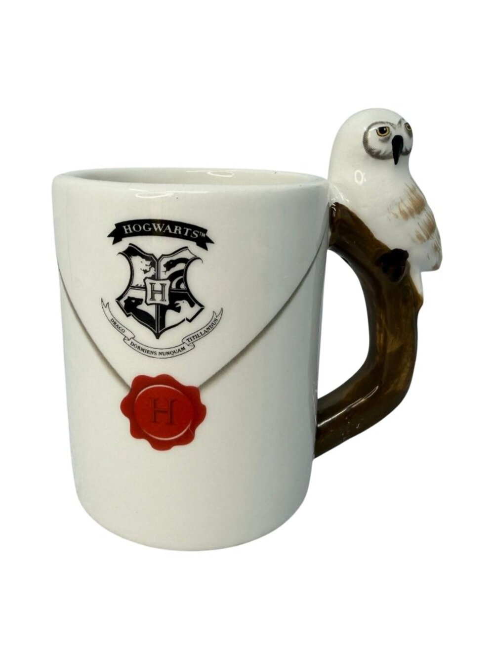 Harry Potter Hogwarts Letter Mug Hedwig Handle Silver Buffalo Collectible Gift